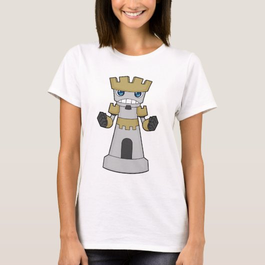 T-shirt Échecs Pièce Rook Échecs (Devant)