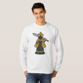 T-shirt Échecs Queen au jeu d'échecs avec épée (Devant entier)