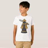 T-shirt Échecs Queen au jeu d'échecs avec épée (Devant entier)