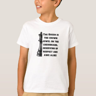 T-shirt Échecs Queen Black White Power Stratégie de respec