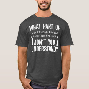 T-shirt Échecs Sicilienne Défense Déplace la Notation p