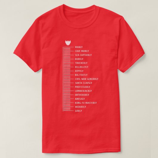 T-shirt Échelle de barbe (Design devant)