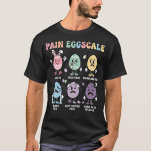 T-shirt Échelle de douleur des œufs mignons infirmière tri