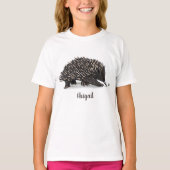 T-shirt Echidna mignonne avec dessin animé d'abeille (Devant)