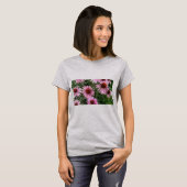 T-shirt echinacea fleurs rose fleurs fleuris fleuris t-shi (Devant entier)