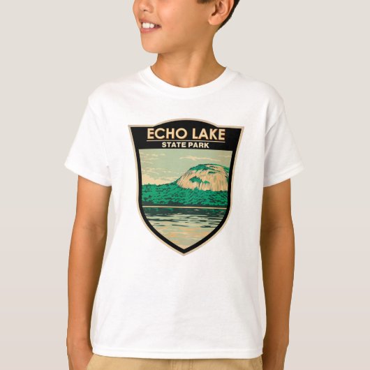 T-shirt Echo Lake State Park New Hampshire Vintage   (Devant)