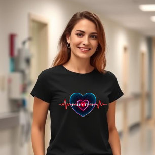 T-shirt Echo Tech   Battement de cœur   Cœur avec EKG