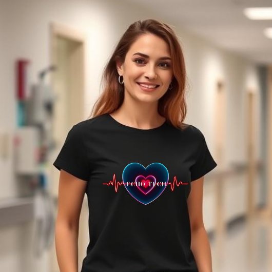 T-shirt Echo Tech | Heartbeat | Heart with EKG