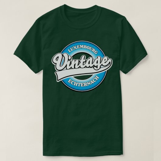 T-shirt Echternach luxembourg style vintage (Design devant)