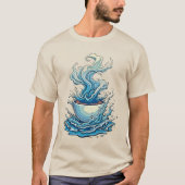 T-shirt Éclaboussure de café : Art Dynamique (Devant)