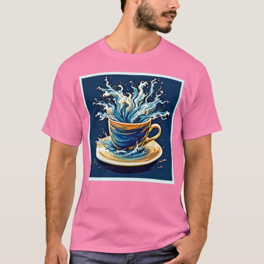 T-shirt Éclaboussure de café océanique (Devant)