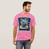 T-shirt Éclaboussure de café océanique (Devant entier)