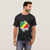 T-shirt Éclaboussure de la République du Congo (Devant entier)