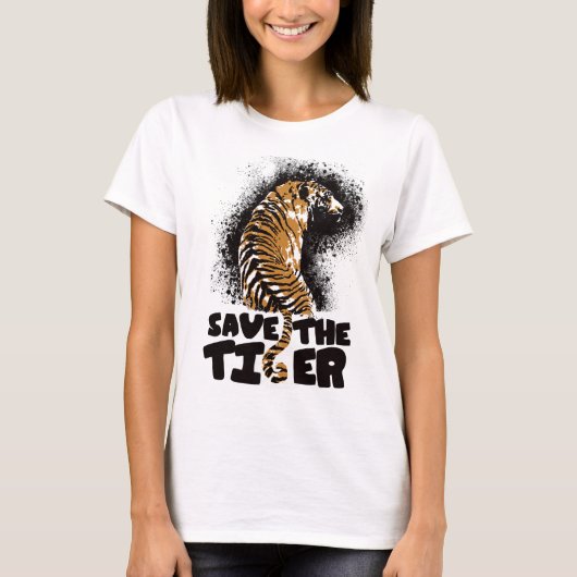 T-shirt éclaboussure de tigre (Devant)