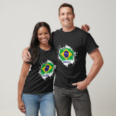T-shirt Éclaboussure du Brésil (Unisexe)