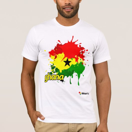 T-shirt Éclaboussure du Ghana (Devant)