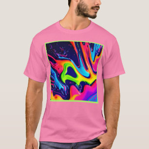 T-shirt Éclaboussures fluides abstraites vibrantes