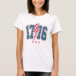 T-shirt Éclair Patriotique de Course 1776