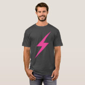 T-shirt Éclair Rose Du Féminisme (Devant entier)