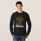 T-shirt Éclairage Amoureux des chiens Rottweiler Xmas (Devant entier)