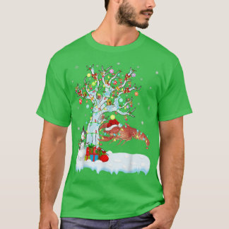 T-shirt Éclairage de l'arbre de Noël Éclairage de l'écrevi