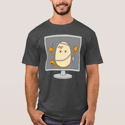 T-shirt Eclairage de l'ordinateur (Devant)