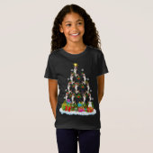 T-Shirt Éclairage de Noël chapeau Australien Berger Christ (Devant entier)