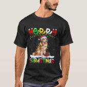 T-shirt Éclairage de Noël Chapeau Grand Pyrénées Chien Mer (Devant)