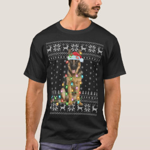 T-shirt Éclairage de Noël chapeau laide berger allemand Ch