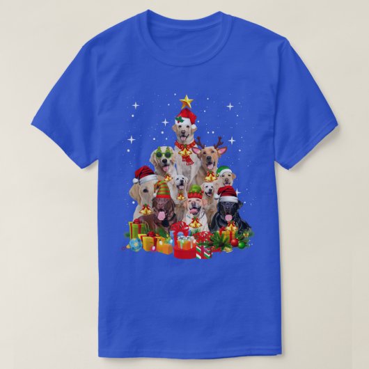 T-shirt Éclairage de Noël correspondant Labrador Retriever (Design devant)