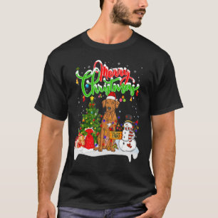 T-shirt Éclairage de Noël correspondant Père Noël Rhodesia