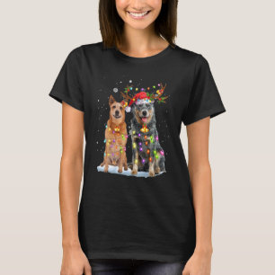 T-shirt Éclairage de Noël de l'Australian Cattle Reindee