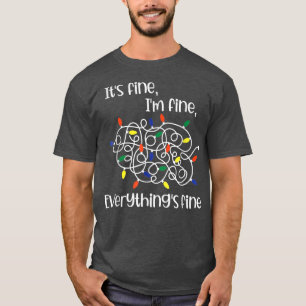 T-shirt Éclairage de Noël Je vais bienTout va bienTout va