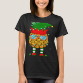 T-shirt Éclairage de Noël Mele Kalikimaka Ananas Elf Chris (Devant)