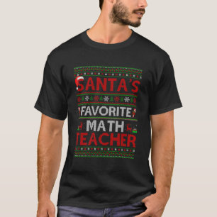 T-shirt Éclairage de Noël moche Père Noël Favorite Enseign