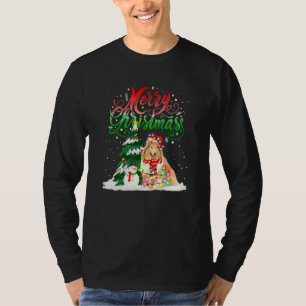 T-shirt Éclairage de Noël Pyjama Correspondance Sheltie Pè