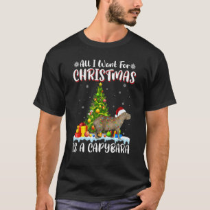 T-shirt Éclairage de Noël Santa Tout ce que je veux pour N