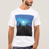 T-shirt Éclairage De Rue Et Lune (Devant)