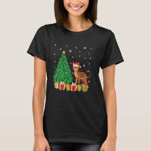 T-shirt Éclairage de sapin de Noël Chapeau de Père Noël Ch