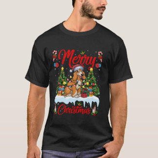 T-shirt Éclairage des arbres de Noël Chapeau Afghan Hound