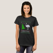 T-shirt Éclairage des arbres de Noël d'autruche laide Swea (Devant entier)