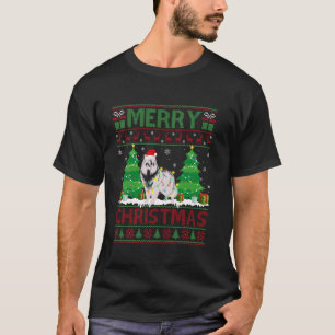T-shirt Éclairage des arbres de Noël moche Collie Chien mo
