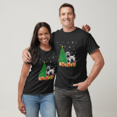 T-shirt Éclairage des arbres Noël Chapeau Cairn Terrier Ch (Unisexe)