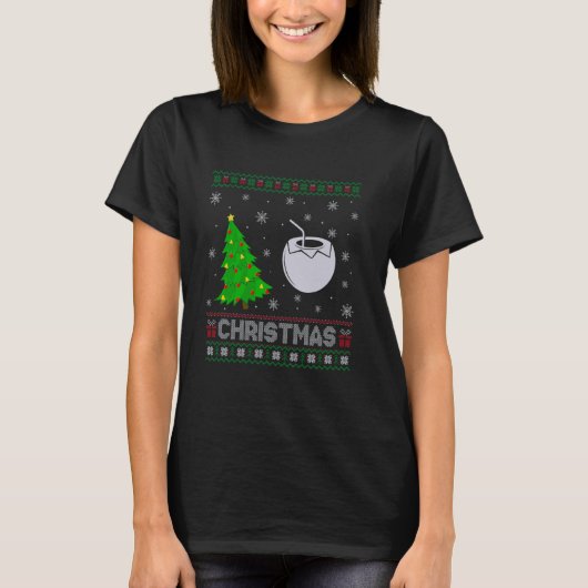 T-shirt Éclairage des noix de coco Xmas Tree Sweater (Devant)