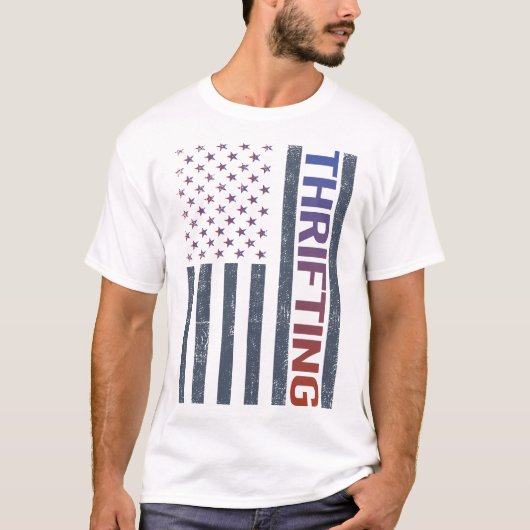 T-shirt Éclairage du drapeau américain (Devant)