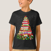 T-shirt Éclairage Noël Chapeau Bibliothécaire Livre Noël T (Devant)