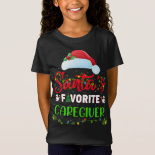 T-Shirt Éclairage Noël Père Noël Favori de la carrière aid