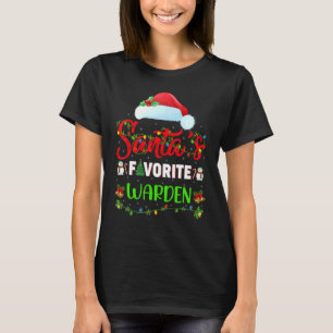 T-shirt Éclairage Noël Père Noël Favori Warden Noël