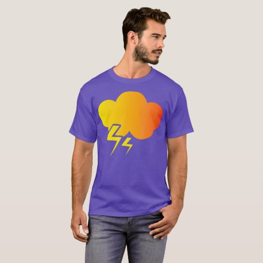 T-shirt ÉCLAIRAGE Tonnerre Storm Flash Cloud Cadeau (Devant entier)