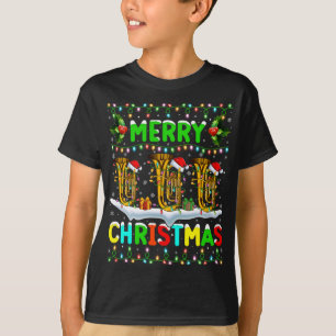 T-shirt Éclairage Tuba Noël Joyeux Noël Tuba